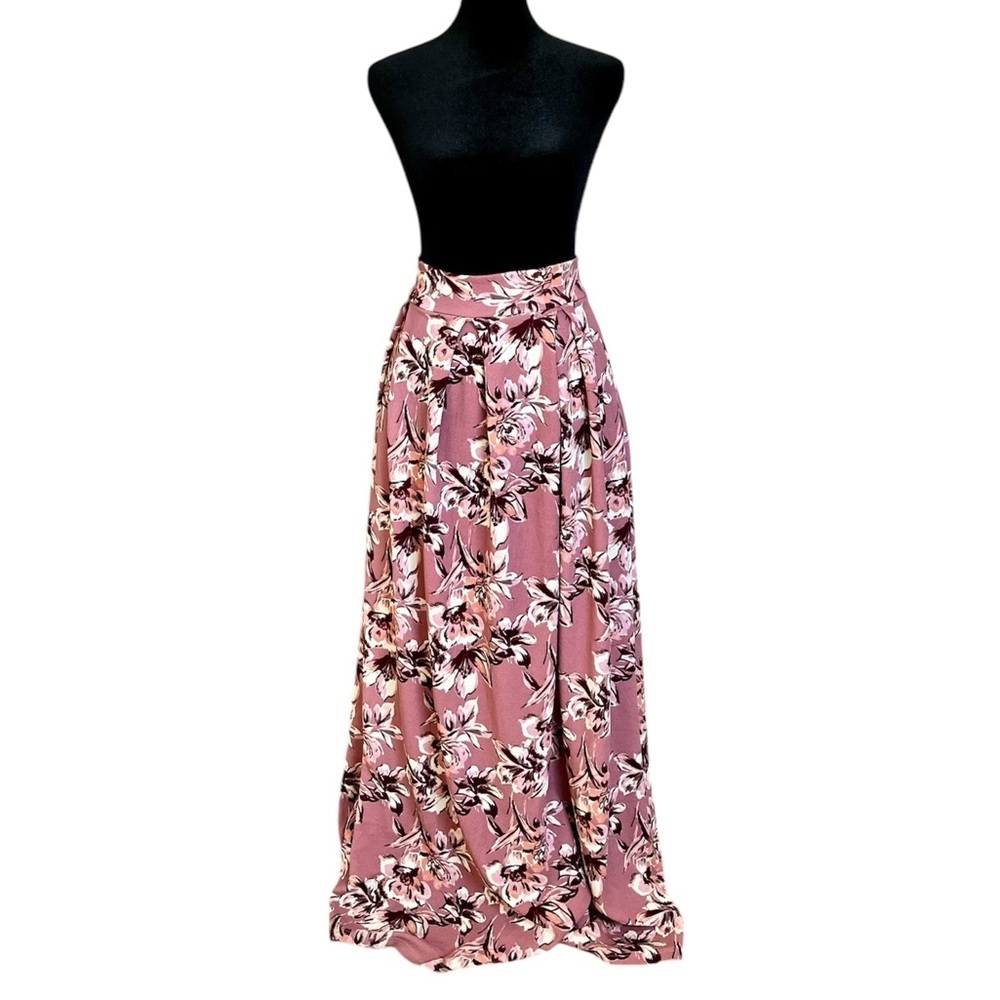 SWAK Designs Floral Maxi Skirt Pink Size 2X​​​
